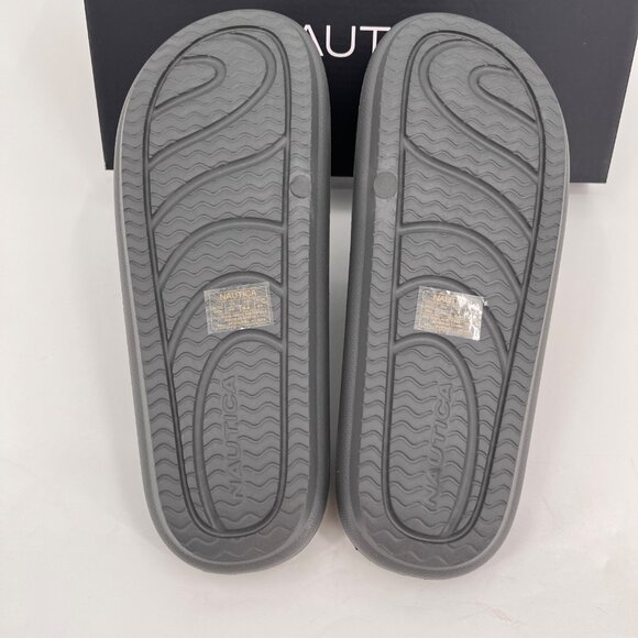 Nautica Dacio Slide Sandal Size 10M Grey Open Toe Slip-On Casual Pool Shoe - Picture 7 of 8